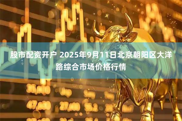 股市配资开户 2025年9月11日北京朝阳区大洋路综合市场价格行情