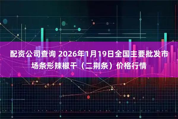 配资公司查询 2026年1月19日全国主要批发市场条形辣椒干（二荆条）价格行情