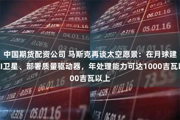 中国期货配资公司 马斯克再谈太空愿景：在月球建造AI卫星、部署质量驱动器，年处理能力可达1000吉瓦以上